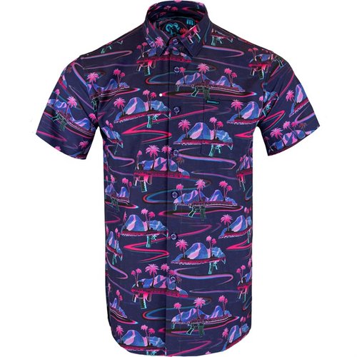 Das RETRO-RIFLE Kurzarmhemd ist leicht und atmungsaktiv, aus 97% Polyester und 3% Spandex, perfekt für entspannte Tage oder beim Schiessen.