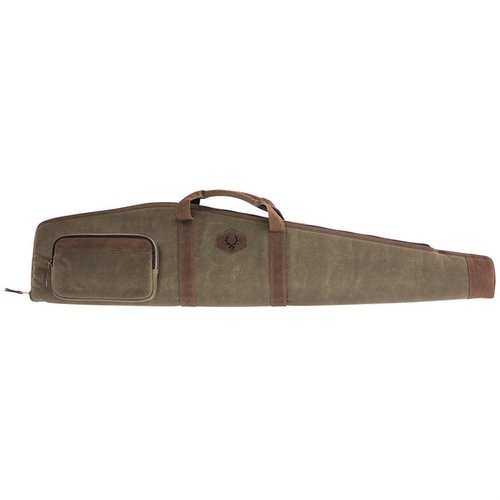 Proteggi il tuo fucile con il RAWHIDE WAXED RIFLE CASE, realizzato in resistente canvas cerato, con imbottitura in schiuma e cerniere in ottone antico.