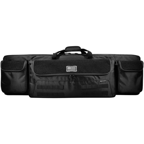 La custodia tattica per fucile 1680D offre protezione premium con imbottitura, cinghie di sicurezza, tasca con zip e webbing MOLLE, perfetta per il trasporto.