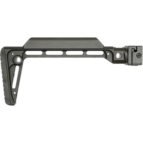 Il MINIMALISTIC SIDE FOLDING STOCK offre un meccanismo robusto, design rigido in alluminio anodizzato, 5 attacchi QD e comfort migliorato con poggiatesta e calciolo.