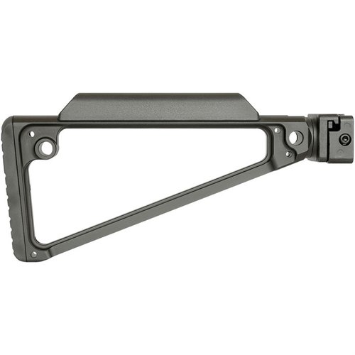 Il TRIANGLE SIDE FOLDING STOCK offre un meccanismo robusto in acciaio 4140, design rigido, 5 attacchi QD e comfort migliorato con calciolo in gomma.