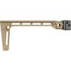 L'ARM BRACE SIDE FOLDING di Midwest Industries offre un meccanismo robusto, configurabile per piegatura a destra o sinistra, con 5 attacchi QD e design rigido.