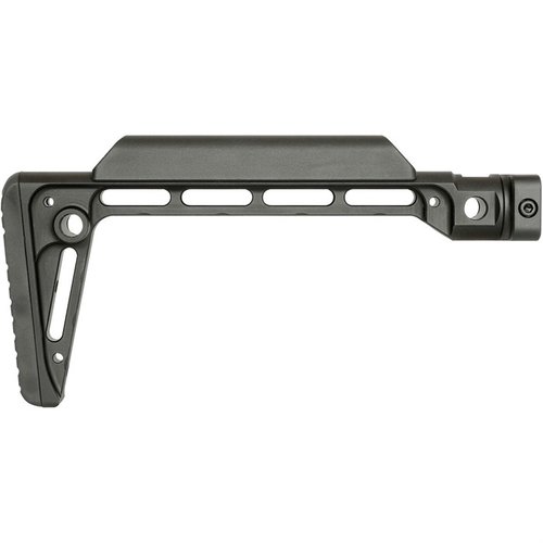 Il MINIMALISTIC FIXED STOCK offre una posizione fissa, 5 attacchi QD, design rigido in alluminio anodizzato e comfort migliorato con calciolo in gomma.
