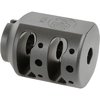 Il ALPHA TANK BRAKE offre una riduzione massima del rinculo grazie al design a doppia camera, costruito in acciaio inossidabile 416, con finitura Black Nitride.