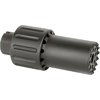 L'ALPHA BLAST DIVERTER dirige il blast del muso in avanti, è realizzato in alluminio 6061 con un cappuccio in acciaio, leggero e progettato per M14X1LH.