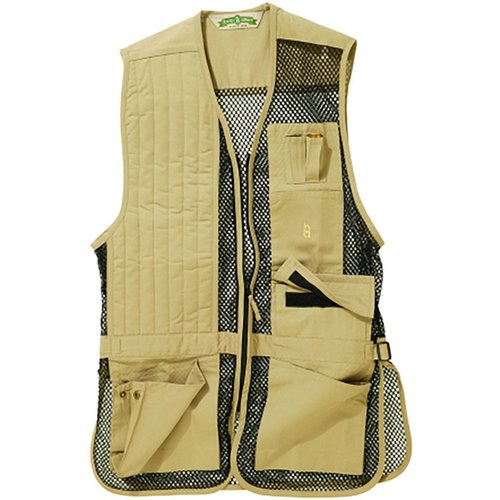 Le gilet de tir BOB ALLEN en mesh est léger, respirant et dispose de poches pour cartouches, d'un ajustement à la taille et de boucles pour cartouches de rechange.