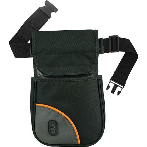 Le BOB ALLEN CLUB SERIES DIVIDED SHELL POUCH avec ceinture est léger, durable, et possède des compartiments pour cartouches de fusil, idéal pour le tir.