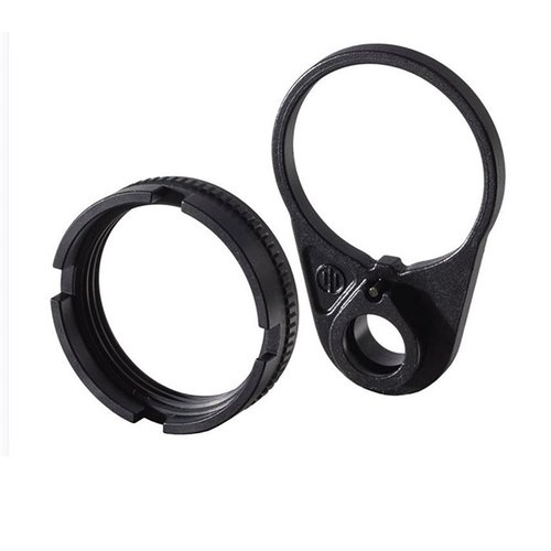 Il set Ratchet Lock Castle Nut End Plate di Primary Weapons offre un'installazione facile su buffer tube mil-spec o commerciali e include un attacco QD.