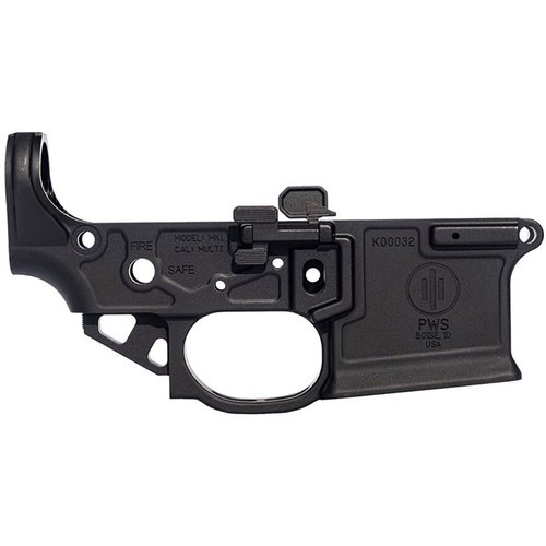 Le MK1 MOD 2-M est un lower receiver ambidextre en 7075-T651, léger (7.6 oz) et compatible AR-15, avec des pièces propriétaires incluses pour une performance optimale.