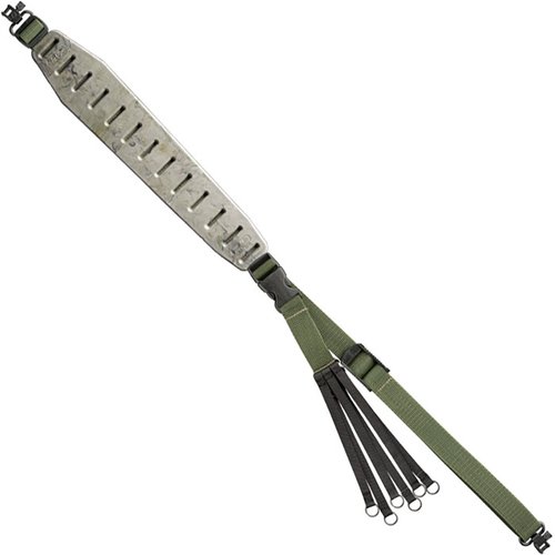 Il Quake Claw 2.0 Game Hauler Sling con attacco a fibbia è ideale per trasportare anatre e fucile, mantenendo le mani libere grazie alla sua cinghia in gomma.