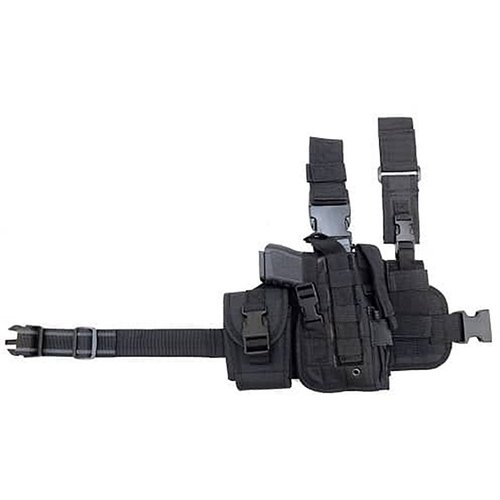 L'holster Drop Leg CACTUS JACK in nylon resistente offre accesso rapido all'arma, cinturino regolabile per la coscia e tasca MOLLE per un caricatore extra.