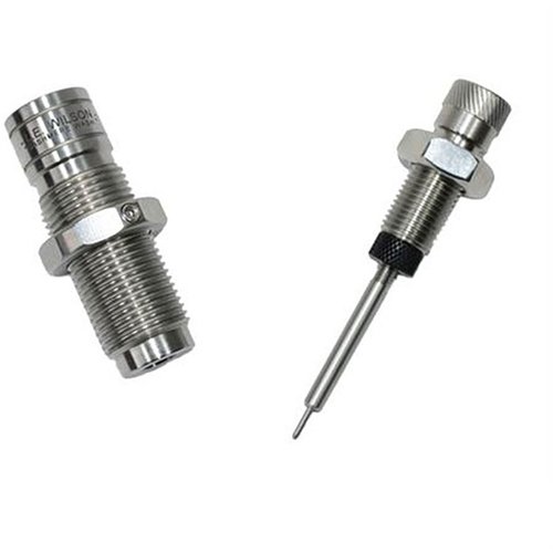 Il dies L.E. Wilson Bushing Full Length permette di dimensionare il collo della cartuccia e il corpo, con parti in acciaio trattato per una lunga durata e precisione.