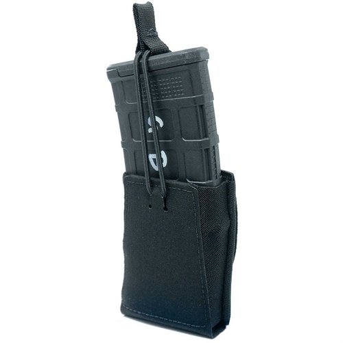 La custodia per caricatori GBRS Group 5.56 NATO è compatibile MOLLE/BELT, offre ritenzione positiva e un'estrazione fluida grazie al materiale elastico.