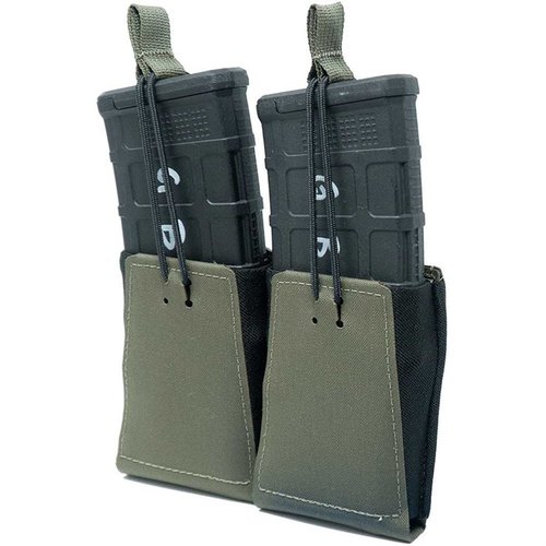 Der GBRS Group Double Rifle Magazine Pouch bietet MOLLE/BELT-Kompatibilität, abnehmbare Bungee-Retention und eine Konstruktion aus robustem Squadron-Laminat.