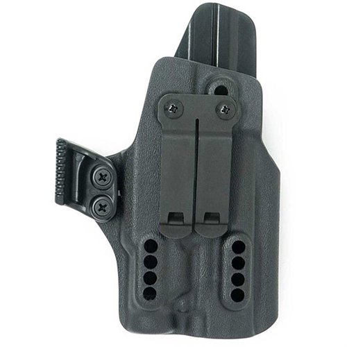 L'X PRIORITY 1 IWB HOLSTER offre ritenzione regolabile, compatibilità con ottiche e un design discreto per un trasporto confortevole e sicuro delle armi.
