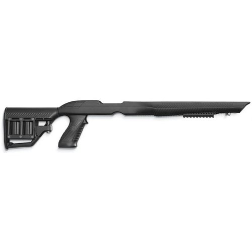 Il Tac-Hammer® RM4 per Ruger 10/22 offre una compatibilità con canne standard e bull, un sistema di rail Stowaway™ e un calcio M4 regolabile per prestazioni ottimali.