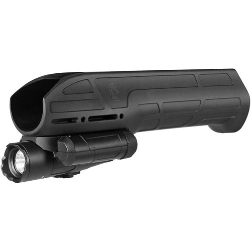 Das EX Performance Tactical Light Forend für Mossberg 500/590/88 bietet eine 300-Lumen Taschenlampe, einfache Installation und eine abnehmbare Picatinny-Schiene.