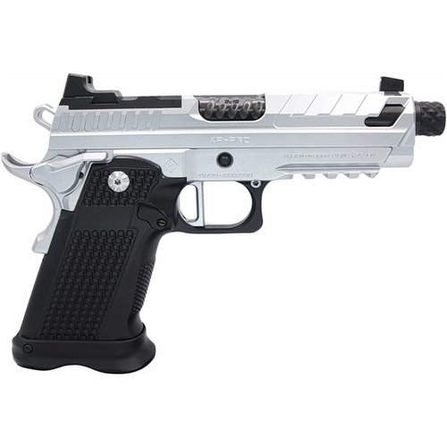 Entdecke die XP PRO™ 9MM Luger: eine robuste, doppelt gestapelte 1911 mit Glock® 17 Magazinen, präziser CNC-Bearbeitung und modernem Design.