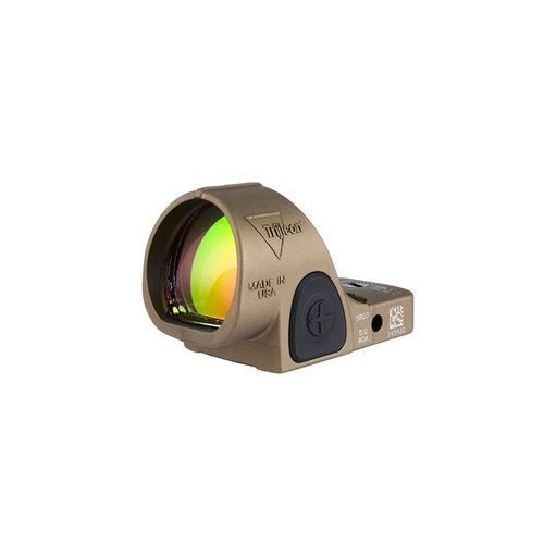Il Trijicon SRO 5.0 MOA offre un campo visivo ampio, un punto rosso nitido e una durata della batteria di 3 anni, ideale per precisione e competizione.