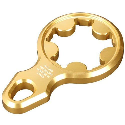 La clé de tension Atlas Pattern-2 assure un contrôle précis de la tension de pan et cant, avec une construction en aluminium durable et un design compact.