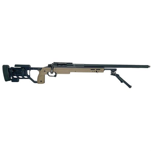 Il fucile a otturatore EXECUTIVE Precision 6.5 Creedmoor offre un sistema a canna intercambiabile, precisione ¼-MOA e un design modulare per prestazioni superiori.