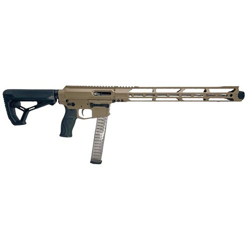 Il CEO-45 .45 ACP offre un design robusto, un funzionamento fluido e una canna in acciaio inox da 16" per prestazioni affidabili e modularità.