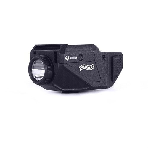 Die VIRIDIAN CUSTOM CTL 580 Lumen Waffe-Lampe für Walther PDP/WMP bietet eine kompakte Bauweise, IPX6 Wasserdichtigkeit und eine beeindruckende Lichtleistung von 580 Lumen.