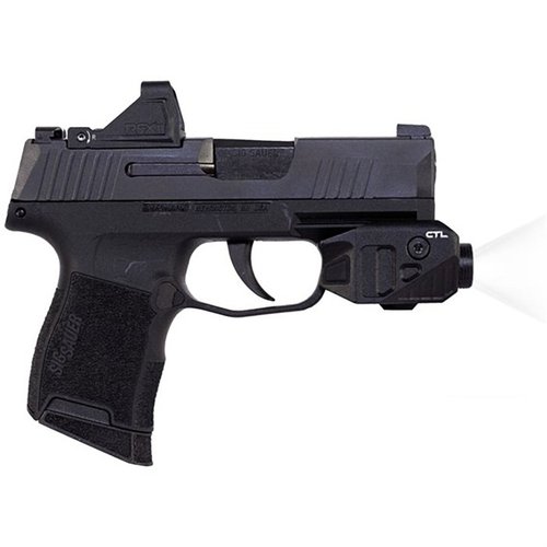 Die CTL 550 Lumen Waffe-Lampe für die SIG P365 bietet eine kompakte Bauweise, automatische Aktivierung und eine beeindruckende Batterielebensdauer von bis zu 60 Minuten.
