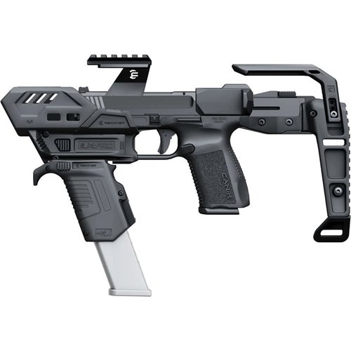 Le kit S-PRO de Recover Tactical offre un stabilisateur modulaire, compatible MLOK et adaptable à plusieurs pistolets, sans outils nécessaires pour l'installation.