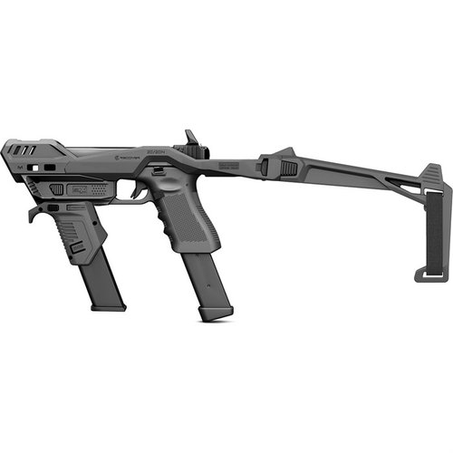 Améliore ton contrôle et ta stabilité de tir avec la poignée avant FG20 légère et ergonomique, compatible avec les stabilisateurs 20/20 de Recover Tactical.