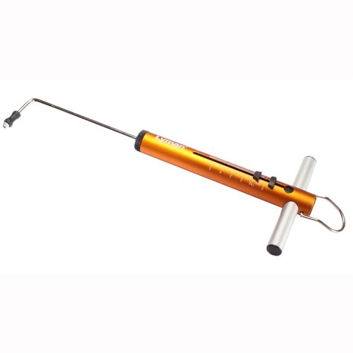 Il Lyman Mechanical Trigger Pull Gauge misura il peso del grilletto da 0 a 12 libbre, con indicatori chiari e design ergonomico per un uso duraturo e preciso.