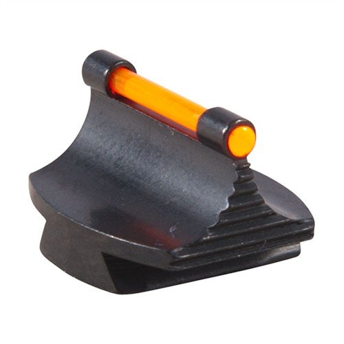 Mirino anteriore RIFLE FIBER OPTIC GLOW 41-W in acciaio blu, con asta ottica da .060" in arancione o verde, per precisione e stile su ogni fucile.