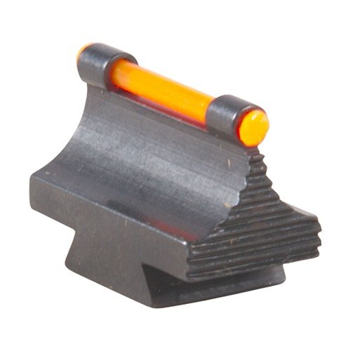 Entdecke die präzisionsgefertigten RIFLE FIBER OPTIC GLOW 45-MR Frontvisiere aus Stahl in Orange oder Grün – ideal für jede Waffe und perfekt für präzises Zielen!
