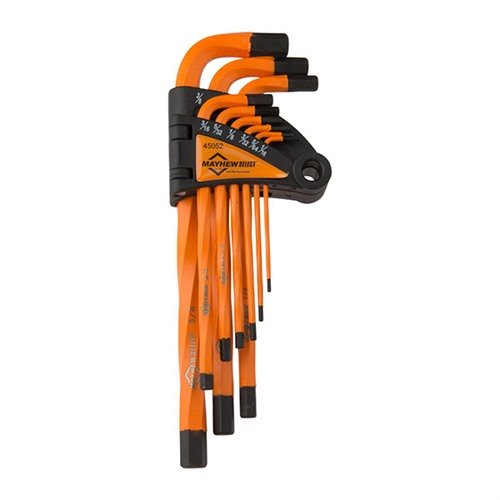Das MAYHEW Heavy Duty Twisted Hex Key Set bietet dir hochwertige S2 Werkzeugstahl, erhöhte Drehmomentkapazität und Langlebigkeit durch spezielle Beschichtungen.