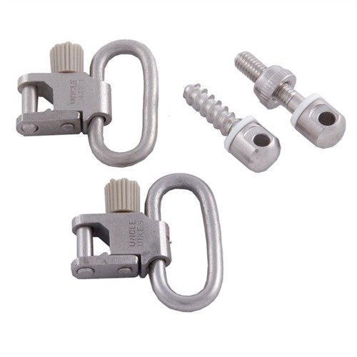 Il set di ganci in nickel placcato di UNCLE MIKES resiste alla ruggine ed è perfetto per armi in acciaio inox, include 2 ganci, 1 supporto a vite in legno e 1 supporto a vite macchina.