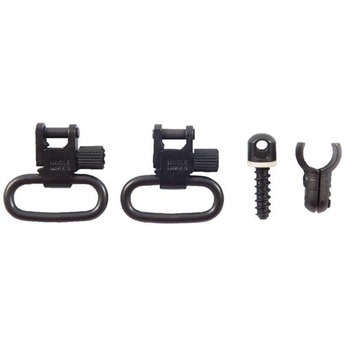 I ganci rapidi QUICK DETACH SWIVELS di UNCLE MIKES offrono un sistema di bloccaggio positivo, adattandosi a tubi e canne con diametri da .420" a .470".