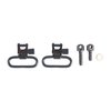 Le set de swivel 115 RGS d'UNCLE MIKES offre des boucles de 1" et 1-1/4", parfait pour de nombreux modèles de carabines et pistolets, avec une installation facile.