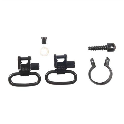 Les QUICK DETACH SWIVELS d'Uncle Mikes offrent un verrouillage positif et un montage rapide sur ton arme, parfait pour les actions Marlin et de nombreux fusils.