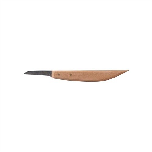 Das HAND CARVING KNIFE von R. MURPHY COMPANY ist ein 1-3/8" gerades Messer mit schlankem, konturiertem Holzgriff für präzises Schneiden und Kontrolle.