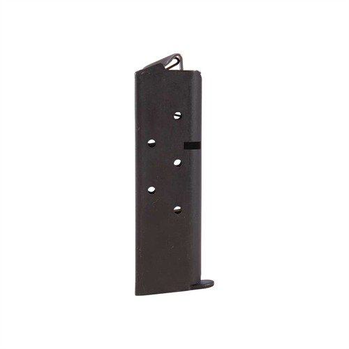 Il caricatore COLT GOVERNMENT da 7 colpi in .380ACP è realizzato in acciaio bluato, con base saldata per un adattamento perfetto e un follower piatto.
