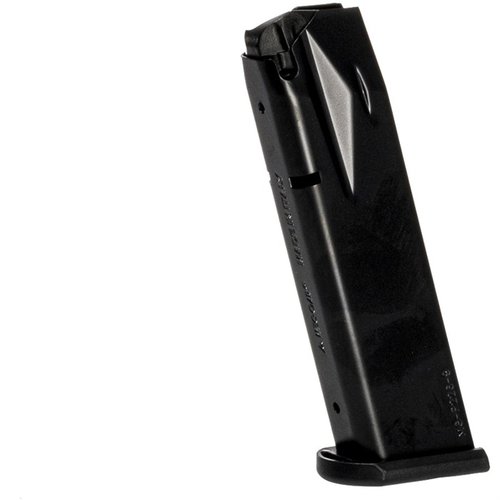 Le riviste SIG P226 9MM di MEC-GAR, realizzate in acciaio al carbonio certificato, offrono durata e affidabilità, con una capacità di 18 colpi e finitura blu.