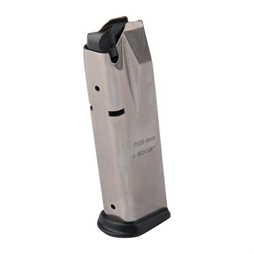 Die SIG P228 9MM Nickel Magazine von MEC-GAR sind aus hochwertigem, nahtlosem Karbonstahl gefertigt, langlebig und bieten eine Kapazität von 15 Schuss.