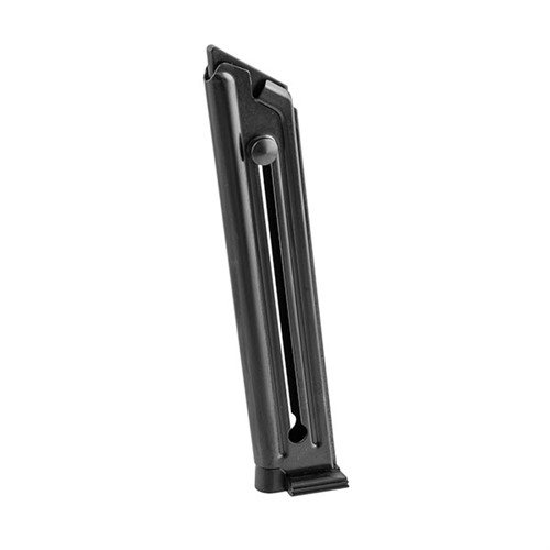 Das RUGER® MKII .22LR Magazin von MEC-GAR ist aus zertifiziertem Kohlenstoffstahl gefertigt, nahtlos TIG-geschweisst und hitzegehärtet für höchste Langlebigkeit.
