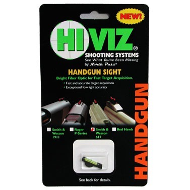 Le mire anteriori in fibra ottica HIVIZ S&W REVOLVER offrono una visibilità eccellente e una precisione migliorata per il tuo revolver SW617-G.