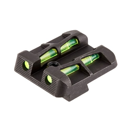 Il mirino LITEWAVE di HIVIZ offre un design innovativo e resistente, con una superficie esposta ottimale per una visibilità massima grazie ai LitePipes rossi, verdi e neri.