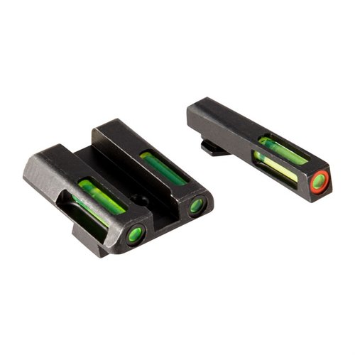 Die HIVIZ LiteWave H3™ Sights bieten hervorragende Sichtbarkeit bei allen Lichtverhältnissen mit grünen Tritium-Punkten und einem leuchtend orangefarbenen Ring für schnelles Zielen.