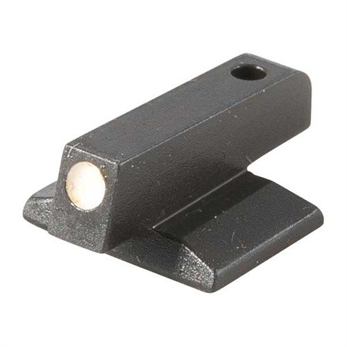Il mirino anteriore dovetail in acciaio CNC di Novak offre una rapida riconoscibilità grazie al grande punto da .075" e non si impiglia nella fondina.