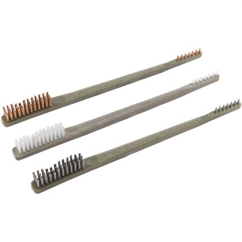 Set di spazzole per la pulizia in nylon, bronzo e acciaio inox, progettato per affrontare ogni esigenza di pulizia senza graffiare le superfici delicate.