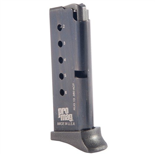 I caricatori RUGER® LCP® 380ACP di PRO MAG offrono una costruzione in acciaio ad alta resistenza, molle in chrome silicon e una durata eccezionale, ideali per un uso intenso.