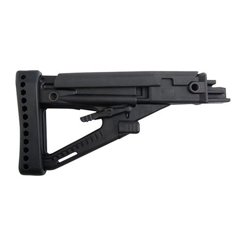 Il calcio regolabile AA123 Archangel OPFOR® per AK offre 4 posizioni, un rialzo per guancia a 7 posizioni e inserti per sling QD, tutto in un polimero resistente.
